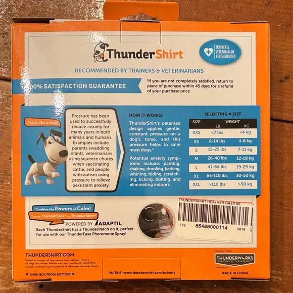 Thundershirt Solid Gray Dog Anxiety Vest - Picture 4 of 7